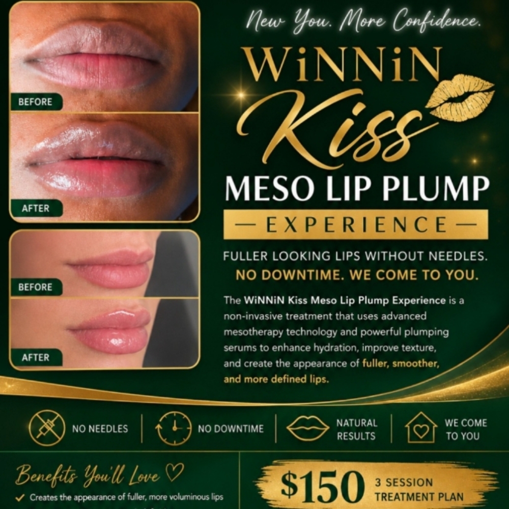 WiNNiN Kiss Lip Plumping at Winn In Wellness Mobile Health and Beauty Salon
