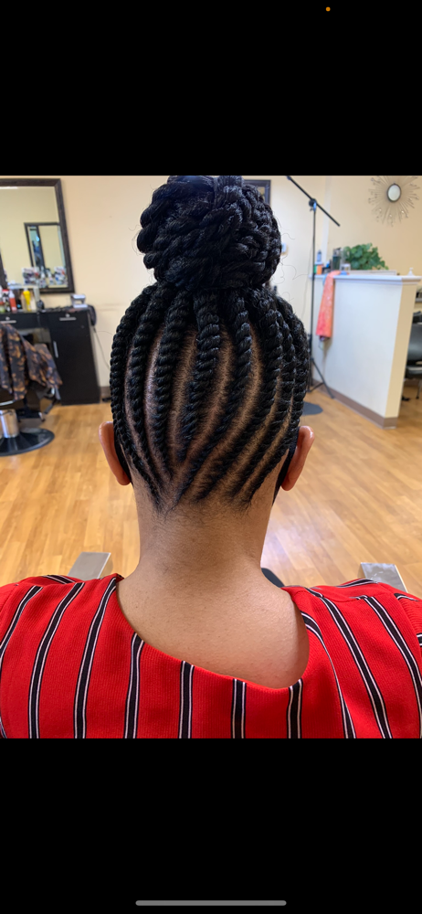 Twisted Updo Added Hair