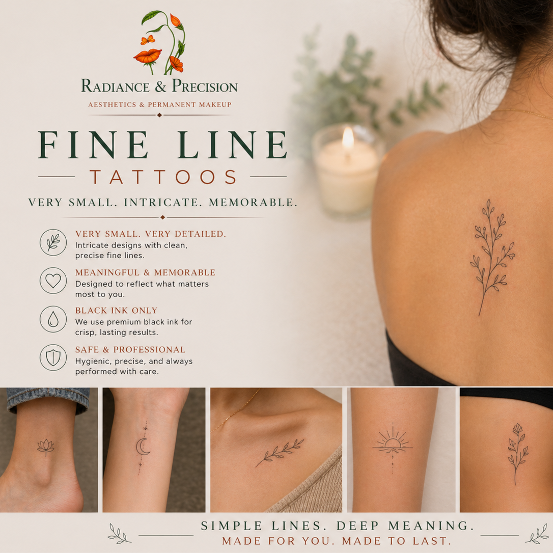 Fine Line Tattoos Starts at $100 at Radiance & Precision Aesthetics LLC in Fort Myers, FL