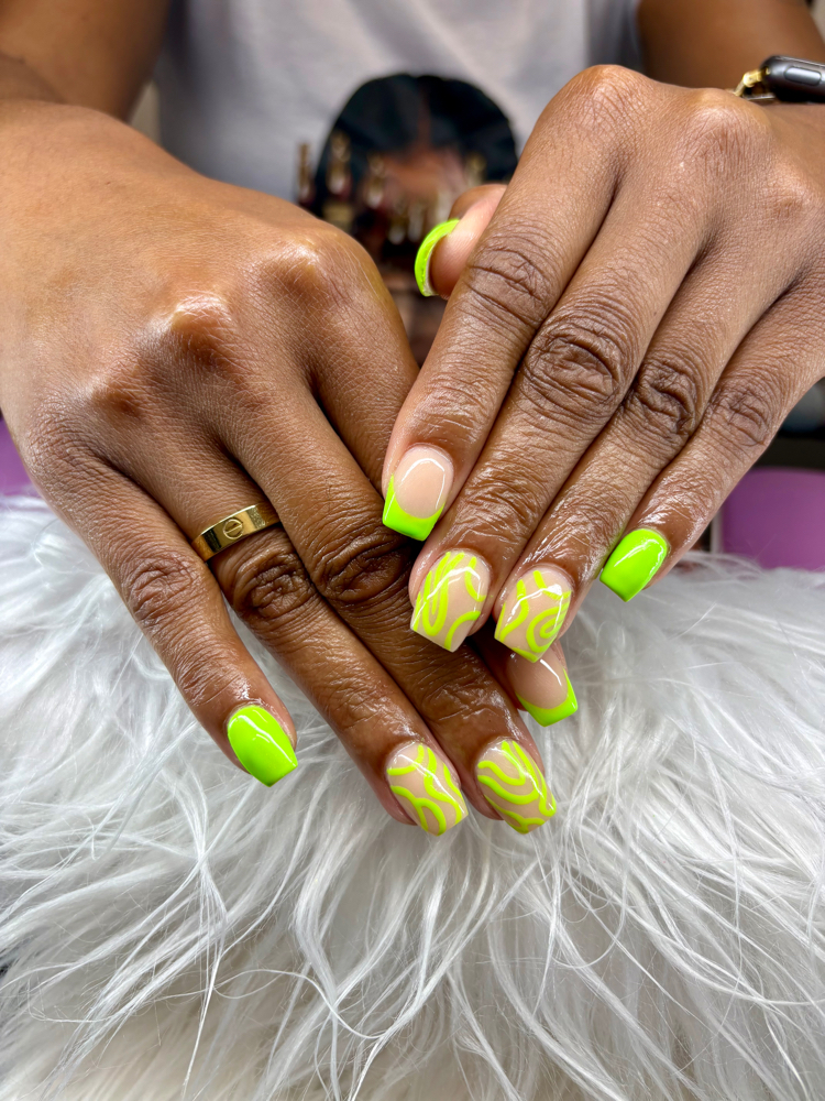 Acrylic Full Set With Designs