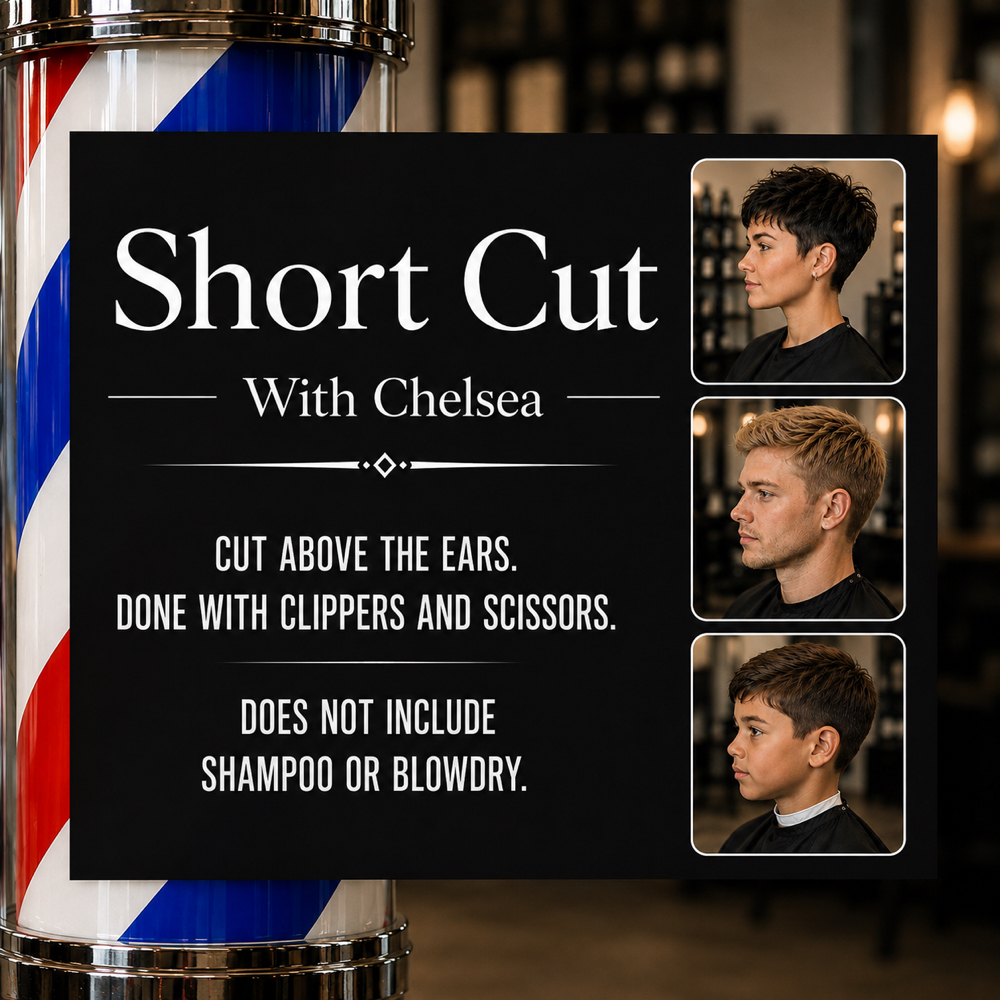 Short Cut With Chelsea at Chelsea’s Barber Shop in Andover, MA