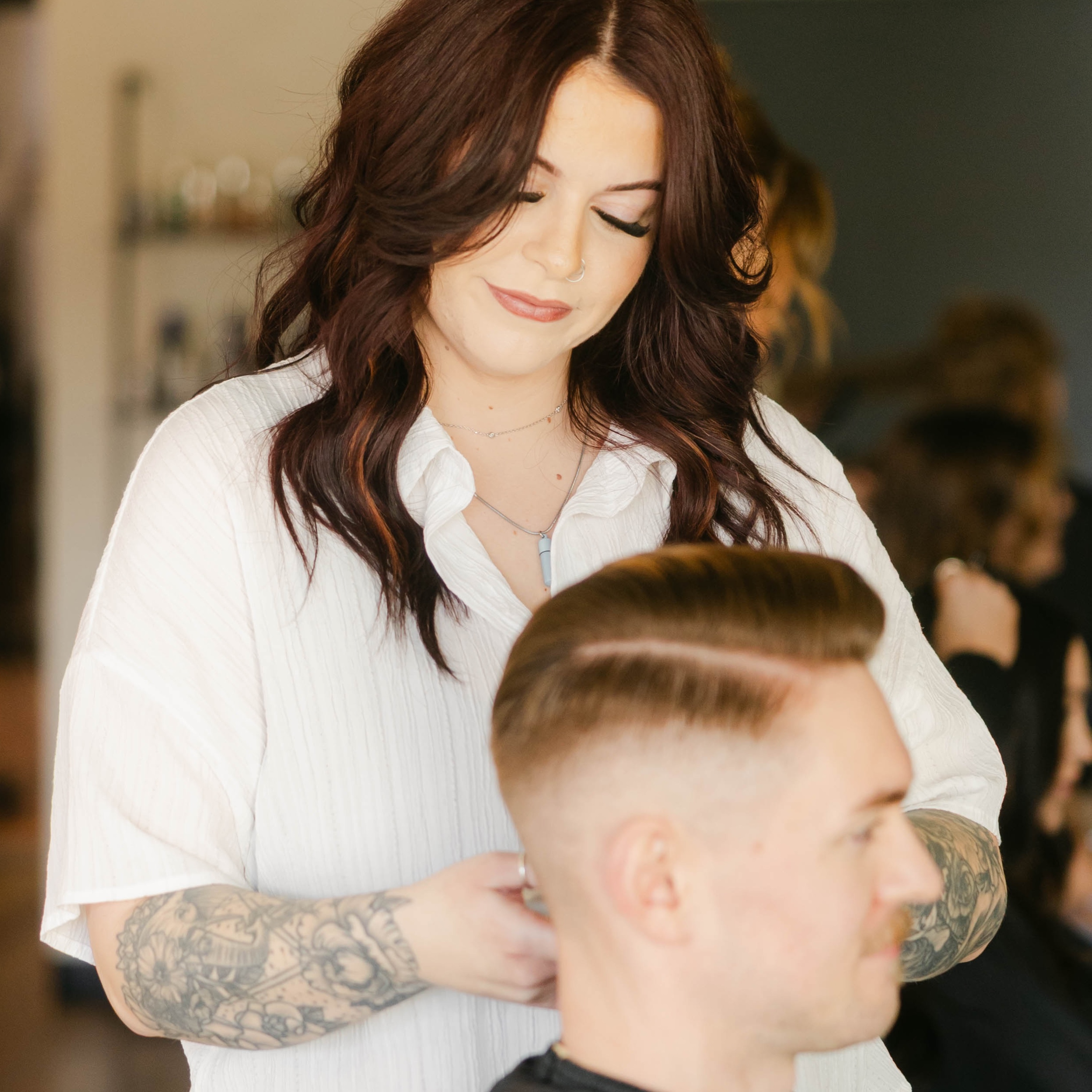 Short Haircut at Haven & Hue Hair Salon in Reno, NV