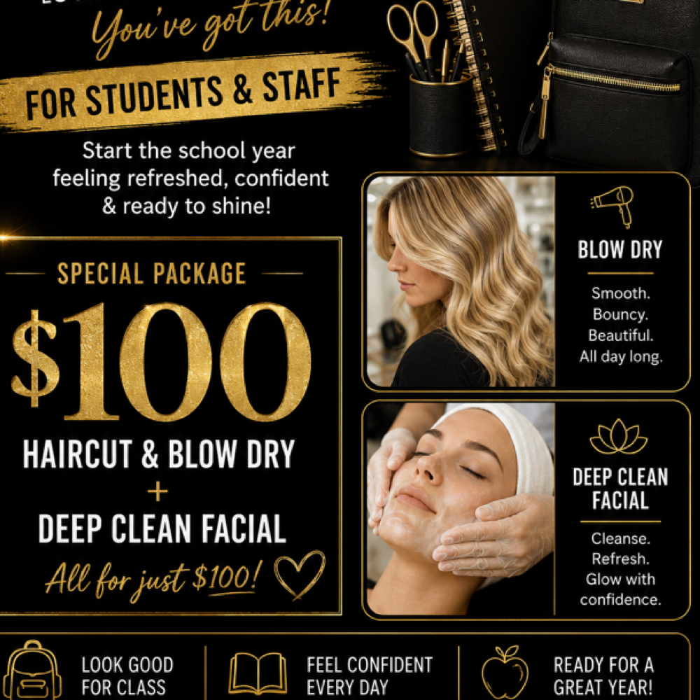 Back To School Promo at Blonde Blow Dry & Brow Salon in Yuma, AZ