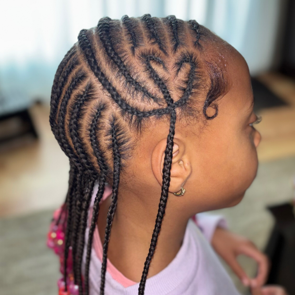 Childrens Half lemonade / Feed-ins at Exquisite Braids in Oakland, CA