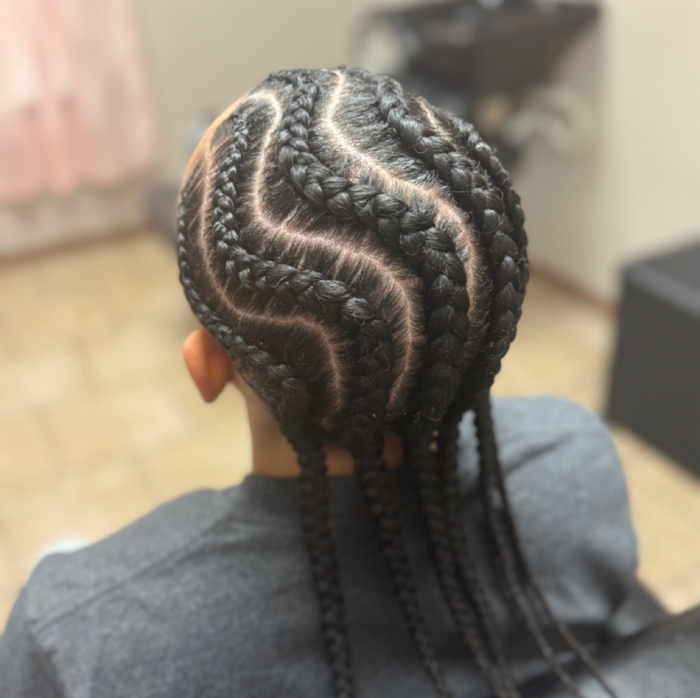 Cornrow Braids w/ Natural Hair at Skinsational Beauty Boutique in Bethany, OK