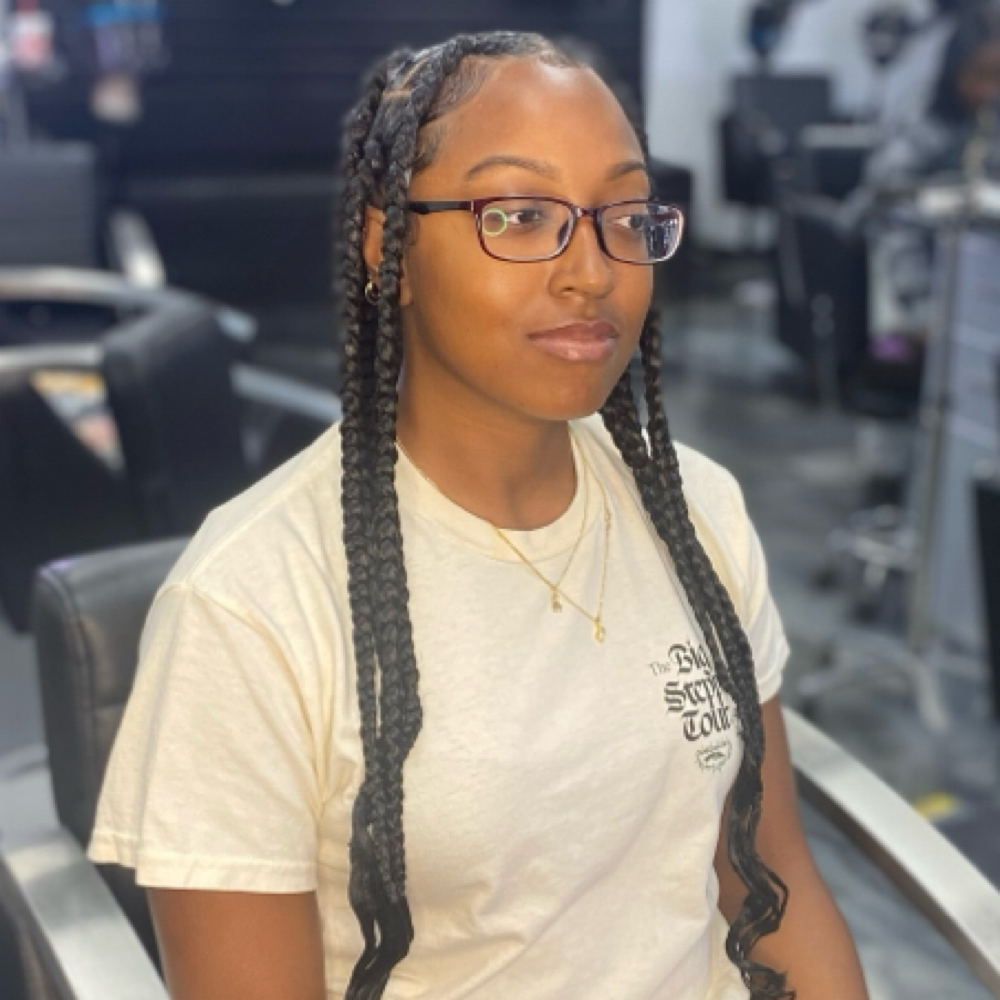 Large Knotless Braids at MJ Hair Care in Los Angeles, CA