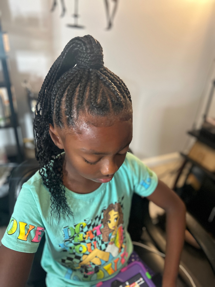 Kids Feeding Braided Ponytail