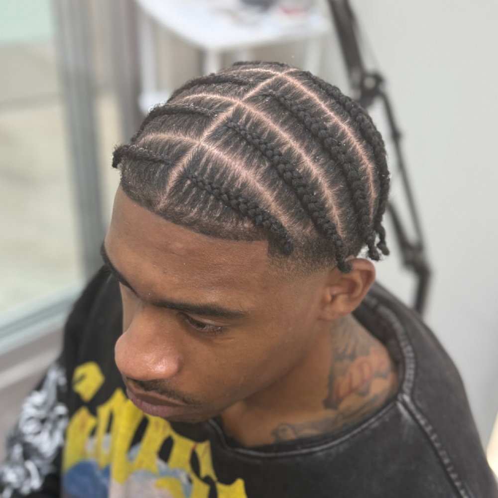 Mens Braids at LuLu's Loc&Braid Bar in Missouri City, TX