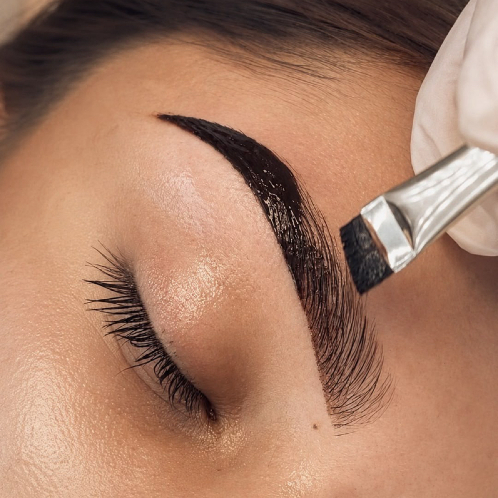 Brow hybrid tint at vallusa skincare & brows in miami, FL