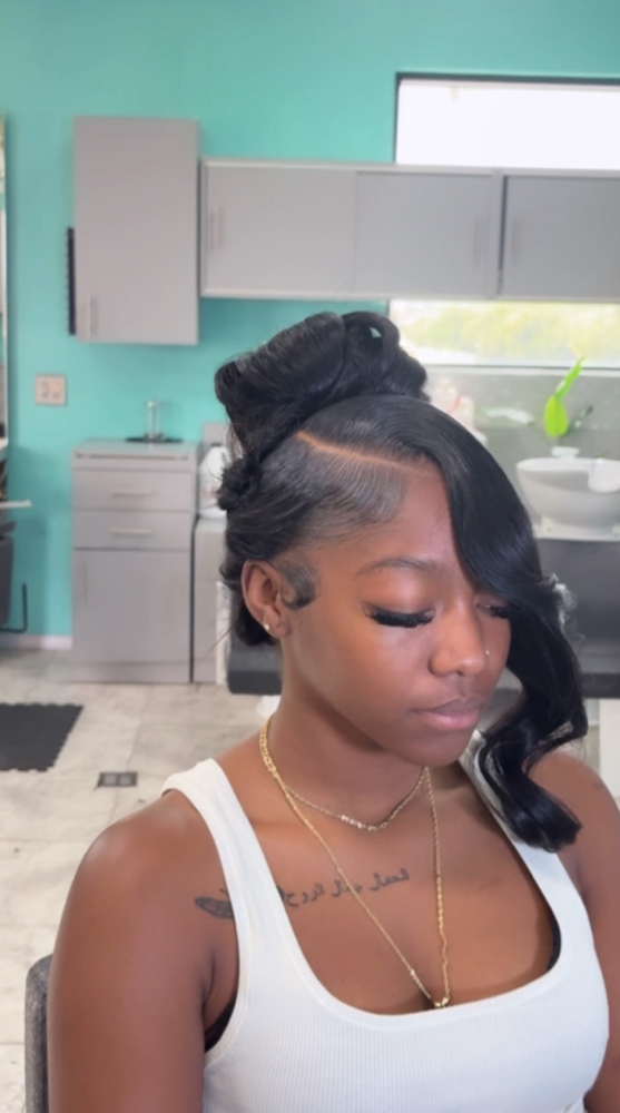 Up do at Touchedbynanii_ in Fontana, CA