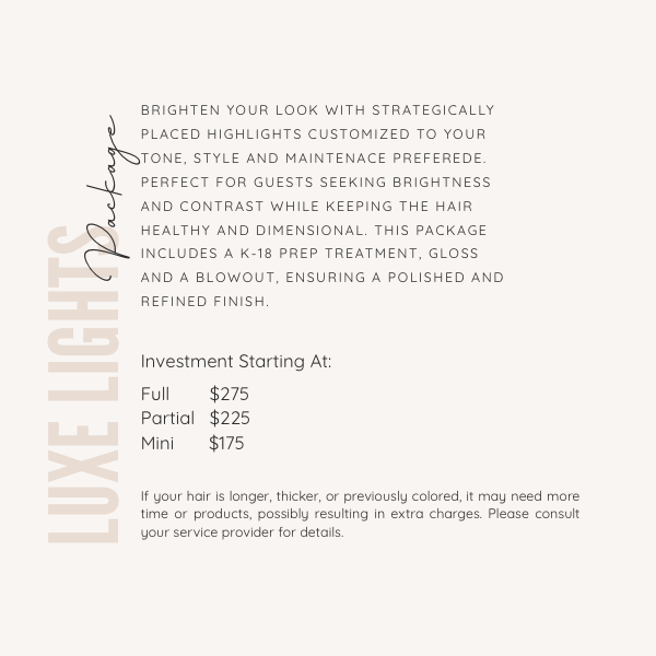 Legacy Lights Package at Luxe & Legacy Salon in Spring, TX