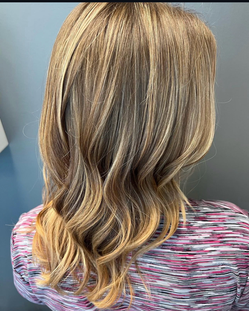 Partial Highlight+blowout at Onyx Beauty in Chesapeake, VA