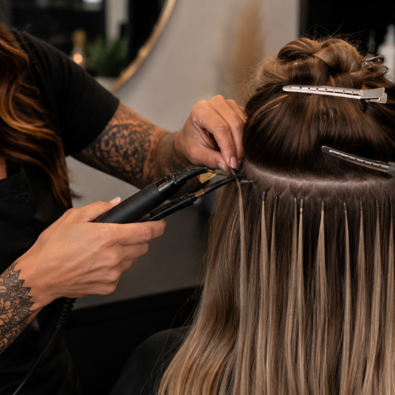 K-Tip (Keratin Bond) Extensions at Milk and Honey Hair Collective in Auburn, CA