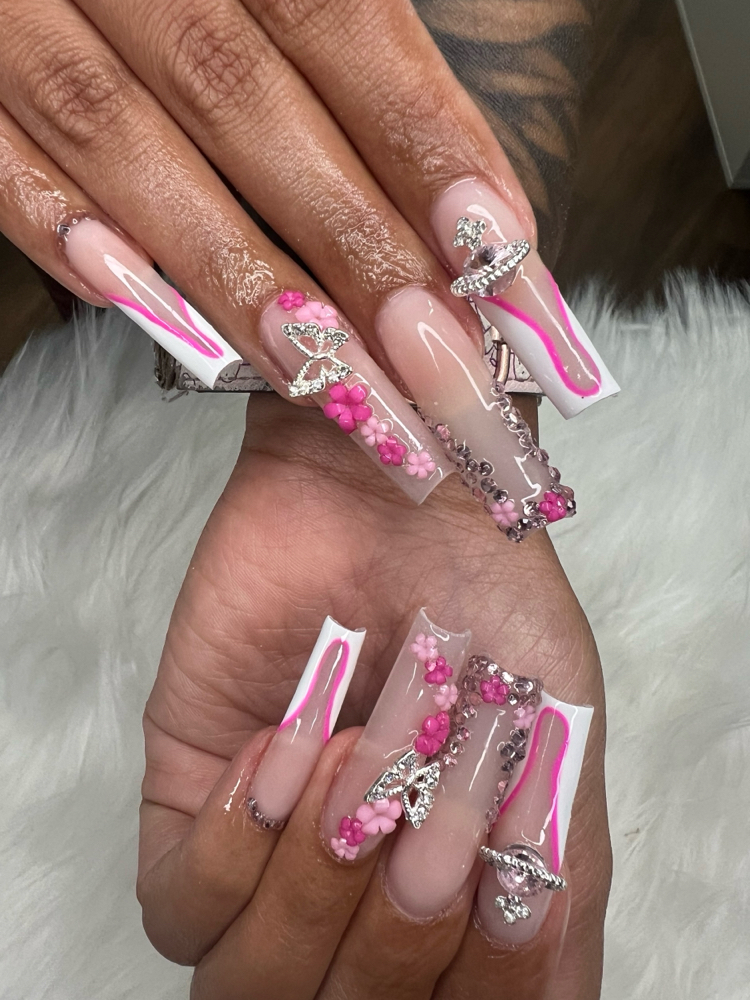 Acrylic Nails XXL With Designs