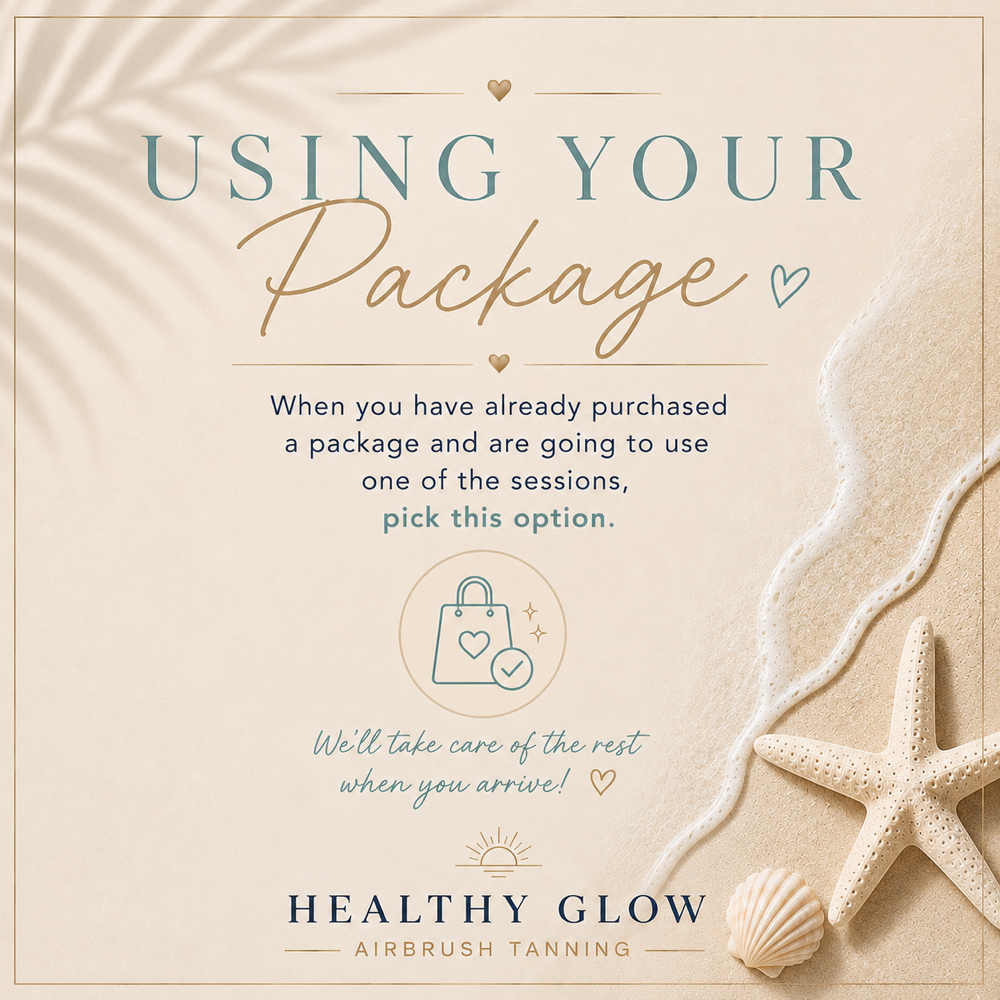 Using your package at Healthy Glow Airbrush Tanning Jensen Beach in Jensen Beach Florida, FL