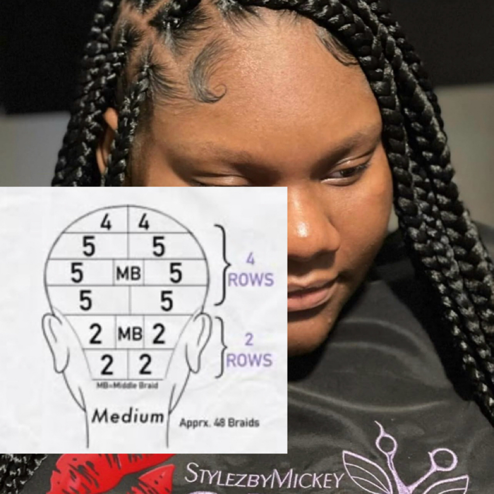 Medium Knotless-Butt Length at StylezByMickey in Stonecrest, GA