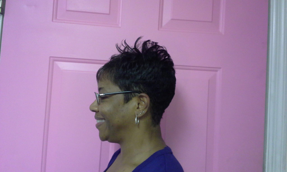 Premium shampoo style (short hair)