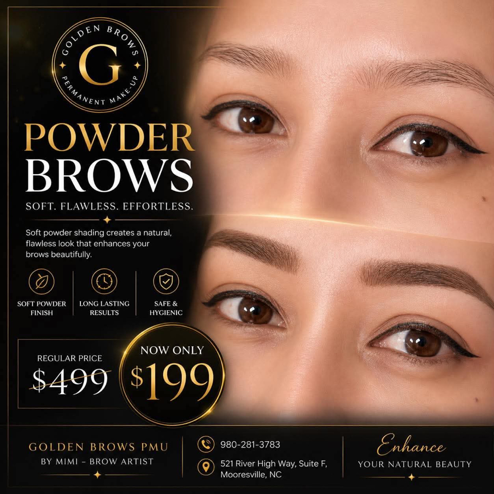 Powder Brows at Golden Brows PMU in Moreville, NC