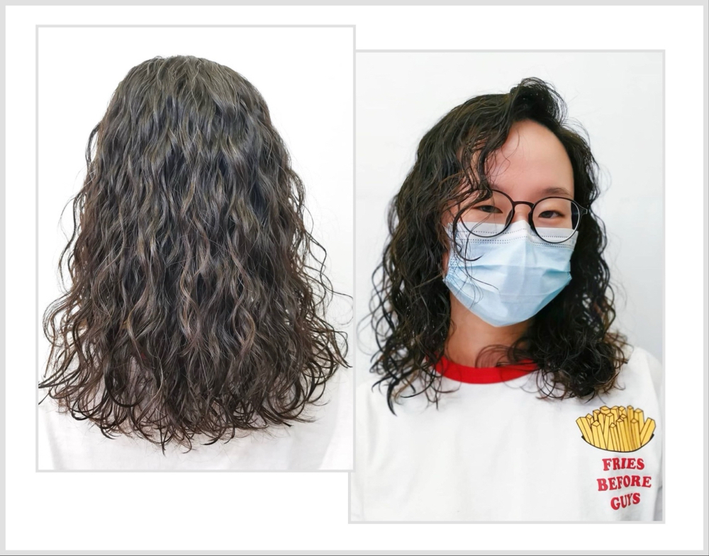 Permanent Waving Women's Long Hair