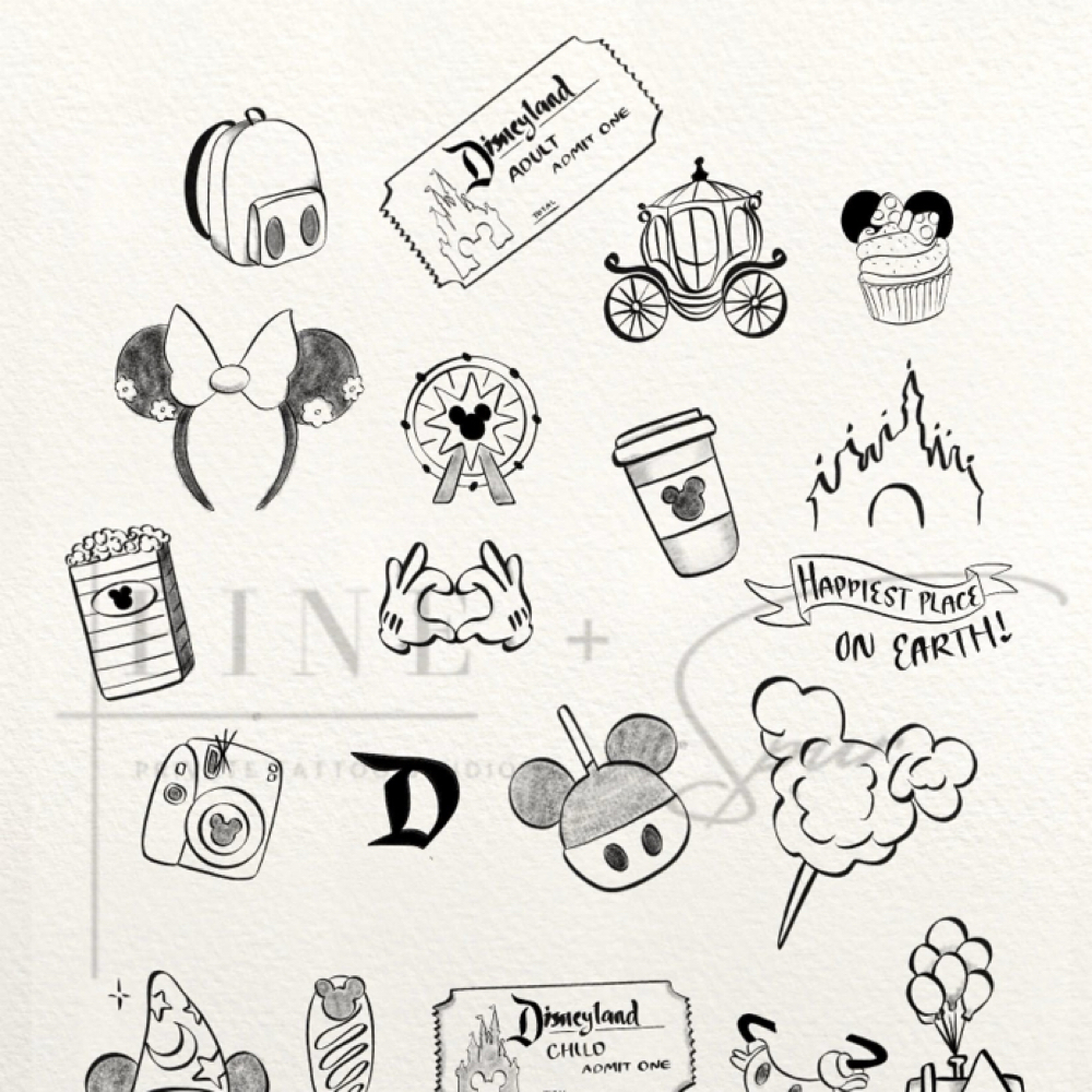 Disney Parks Flash at Pine + Spur Tattoo in Southwick, MA