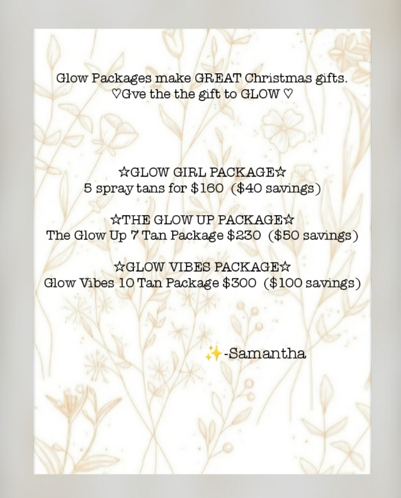 Glow Girl 5 Tan Package