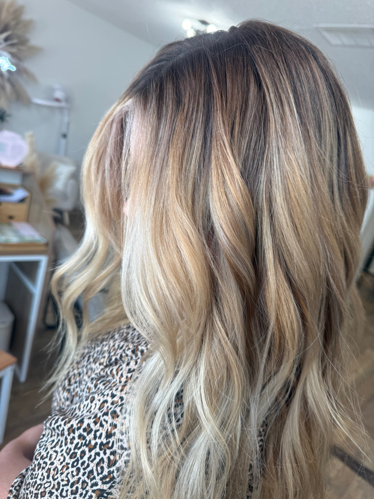 Money Piece Highlights at Hair by Kaitlinn in Lakeport, CA
