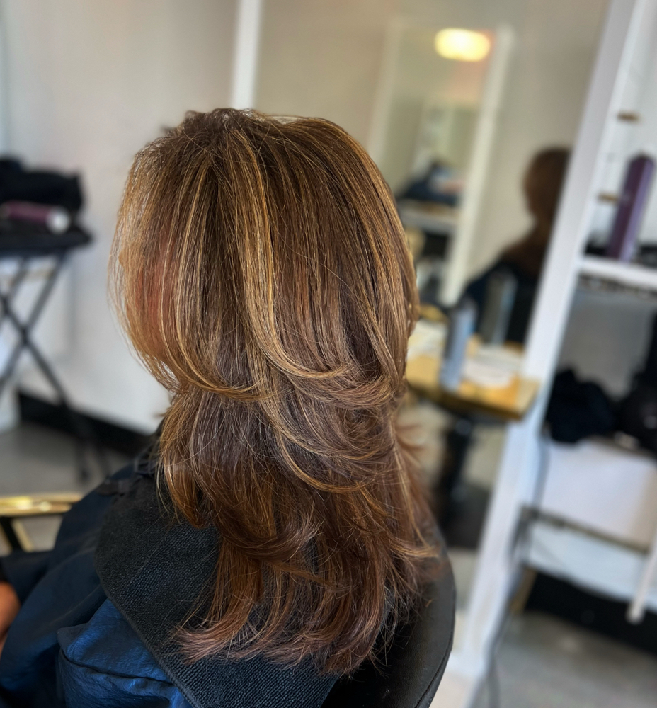 Root Retouch, Haircut & Blow-Dry
