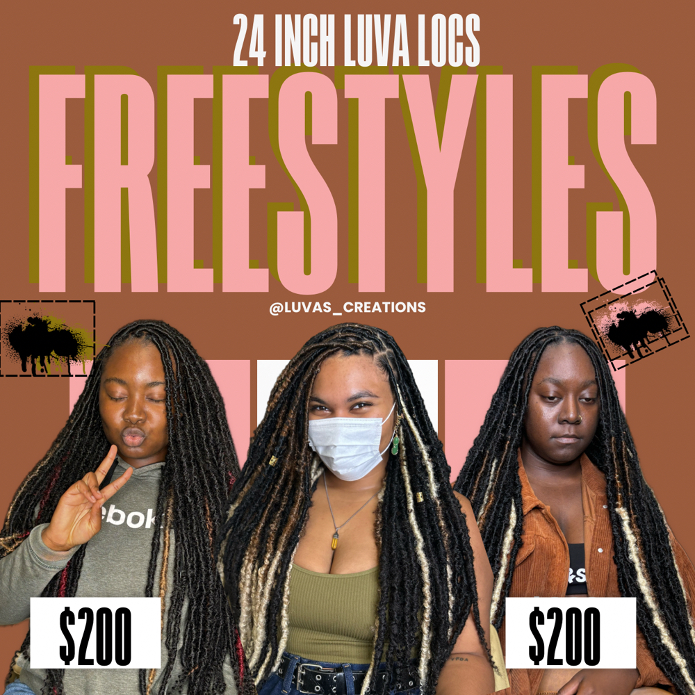 24 INCH LUVALOCS FREESTYLE at LUVAS CREATIONS 🖤 in Tampa, FL