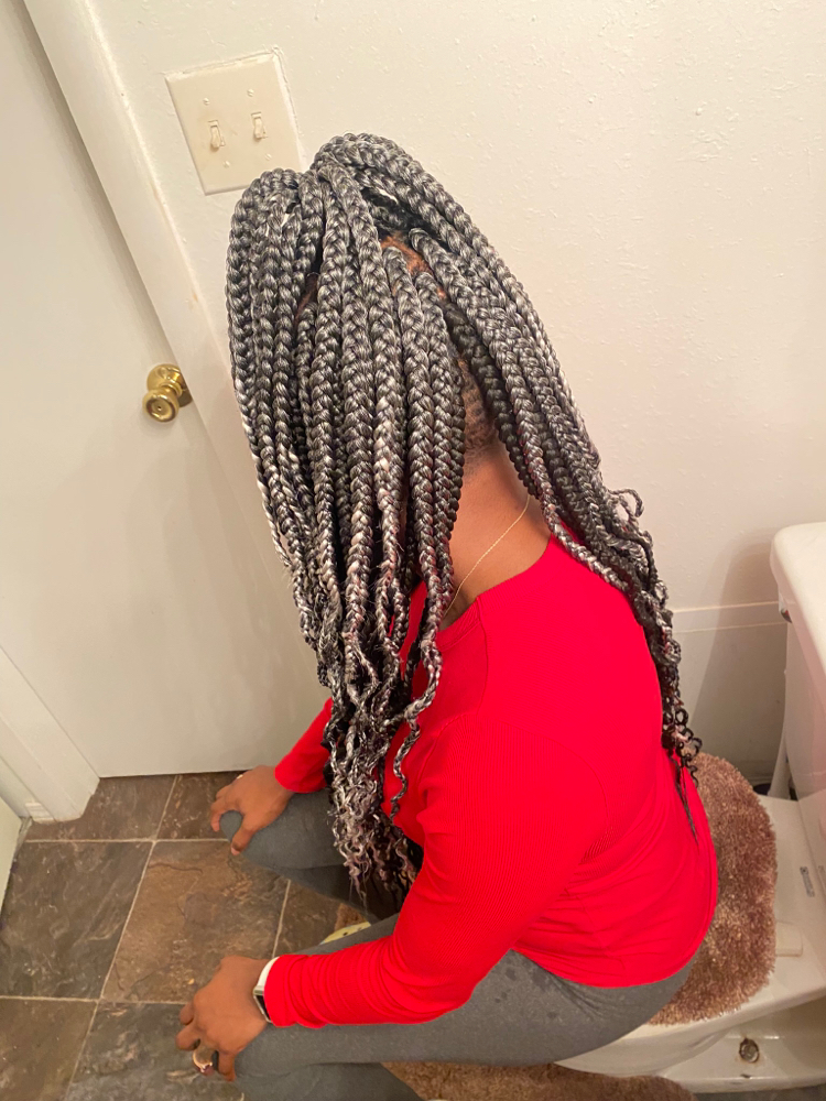 Medium Butt Length Box Braids