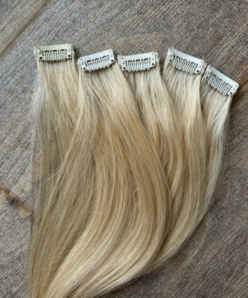 Clip In Extensions Application at The Artist’s Cupboard hair salon in New Caney, TX