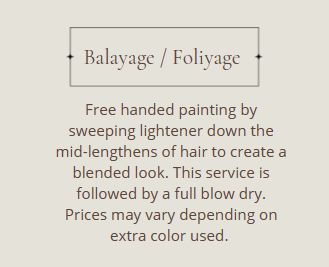 Balayage / Foilyage