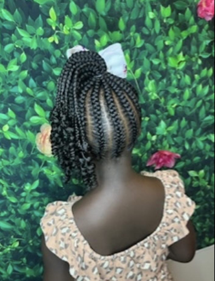 1 Braided ponytail W/ Curl Ends at HouseoflocsandBraidsTX in Mansfield, TX