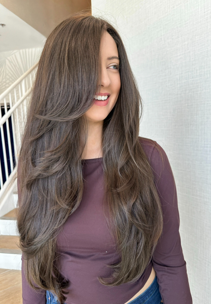 Womens Long/thick Haircut&style