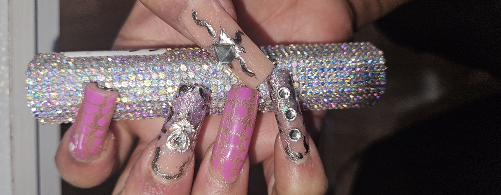Nail Art  With Cristals at Karen Garcia/ traviesas nails in Carson City Nevada, NV