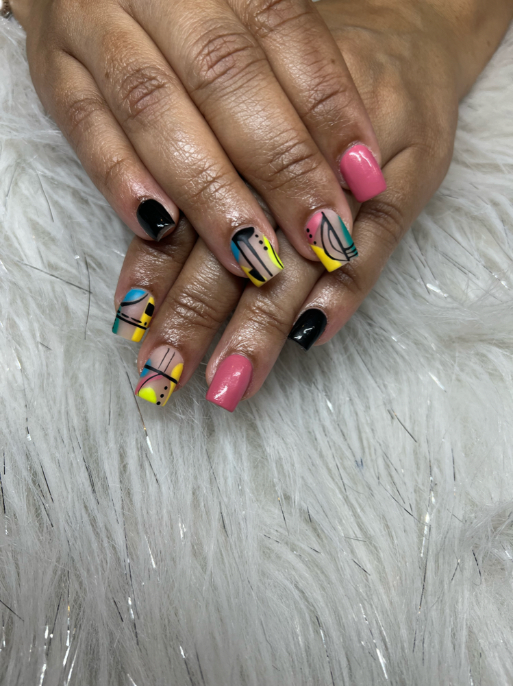 Short Fullset W/Nail Art
