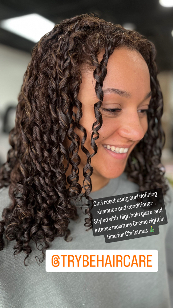 Curly haircut W/ Curl Reset