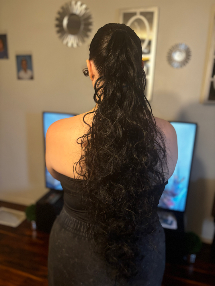 Slick Back Ponytail Sew In
