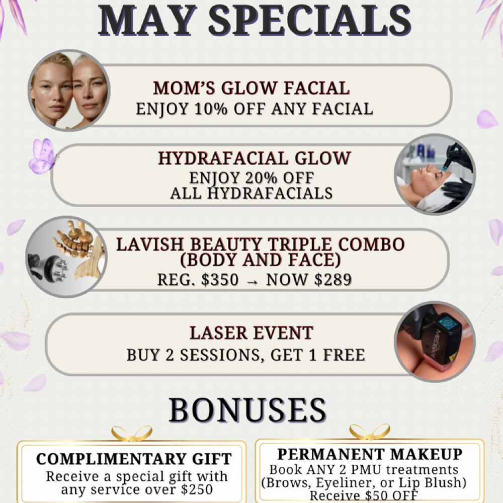 MAY SPECIALS at Lavish Beauty By Ellen LLC in Rego Park, NY