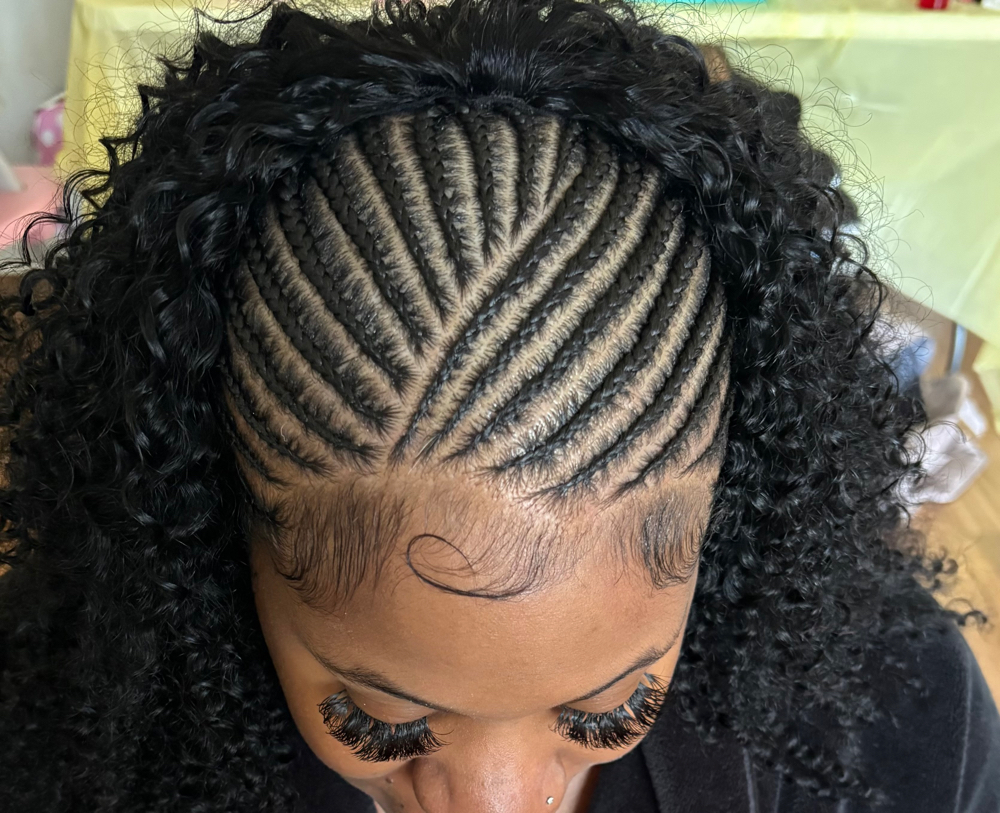 Fulani Braids/ Half Curls