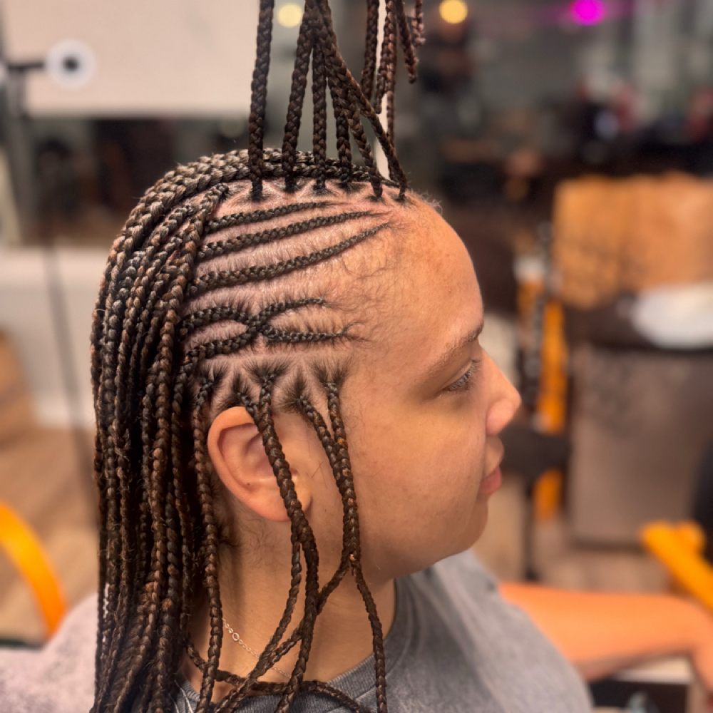 Flip Over Fulani Braids at Chinwem’s HairB&B in Ayer, MA