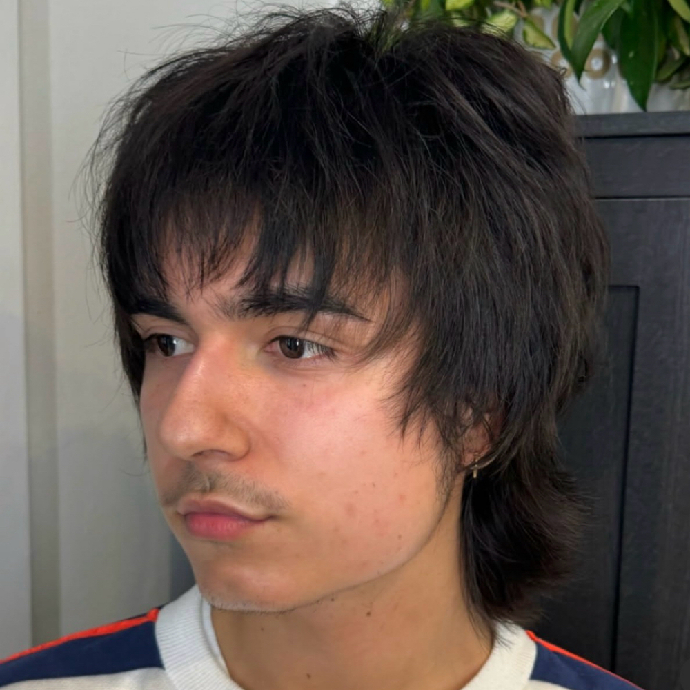 Men’s haircut scissor work at Hairbliss in Martinez, CA