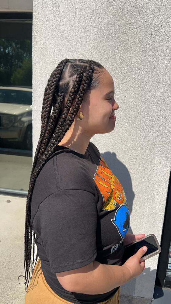 Large Knotless Braids