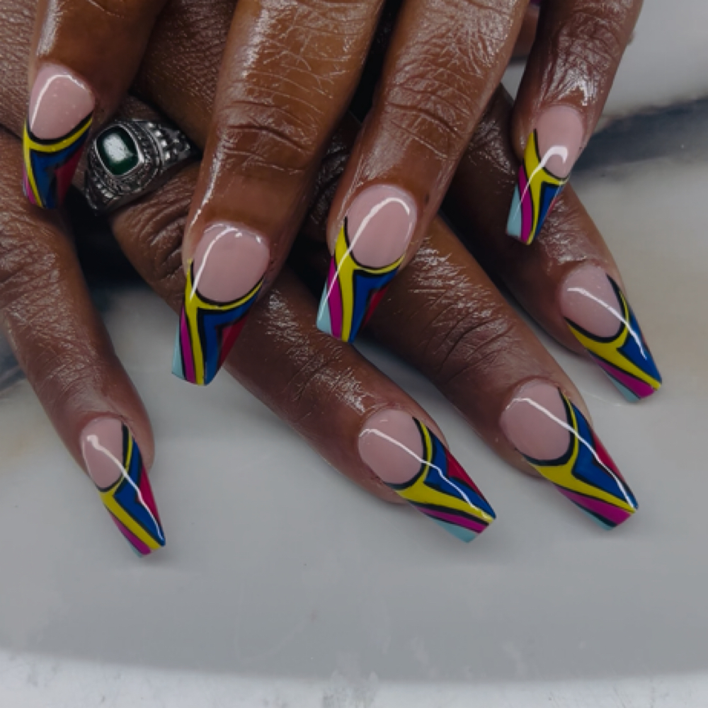 Fill in on Medium nails at Dolph's Nail Salon & Spa in Brandon, MS