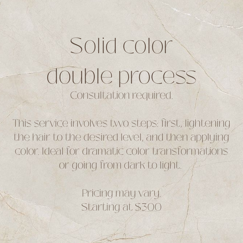 THE SOLID COLOR - DOUBLE PROCESS