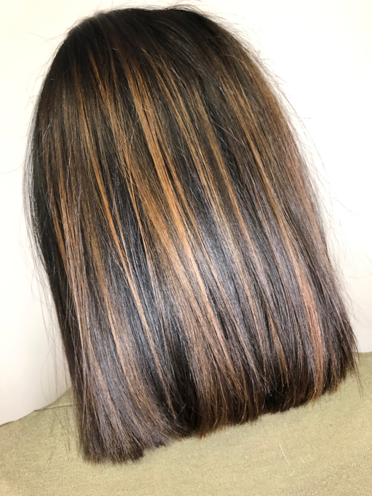 Partial Highlight|gloss|haircut