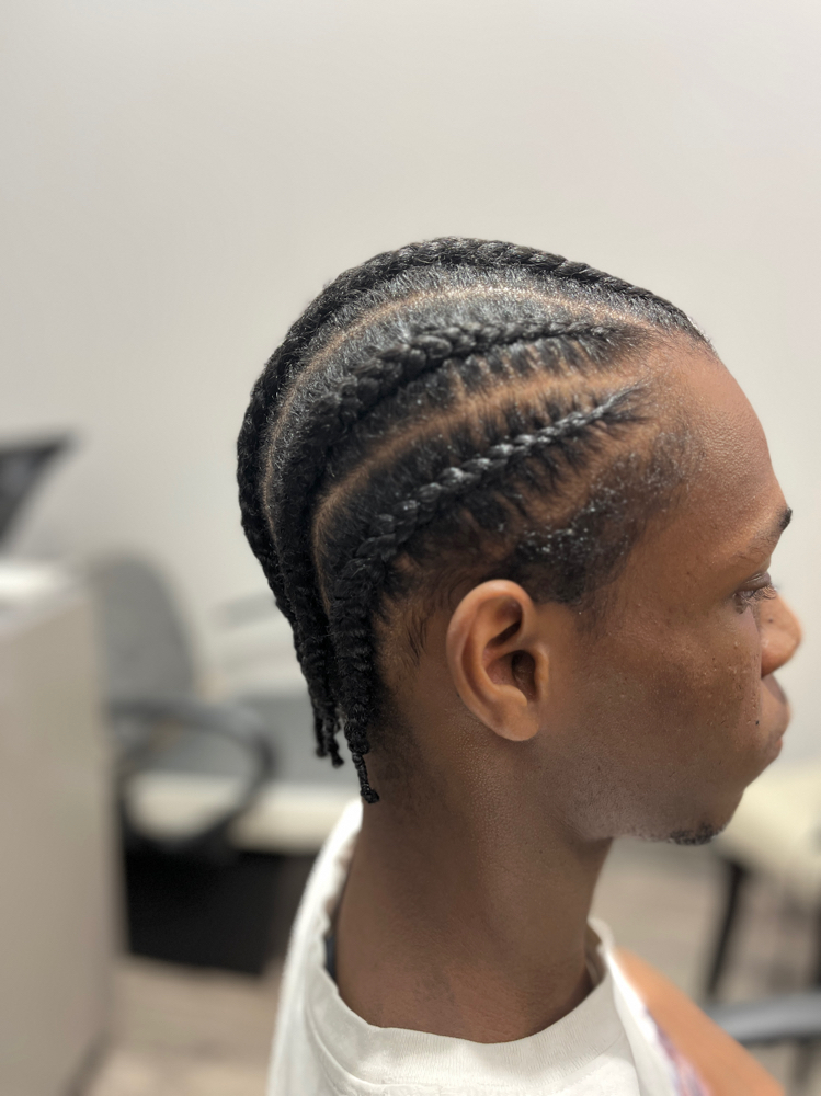 Straight Back Braids at Crown & Silk Salon in Durham, NC