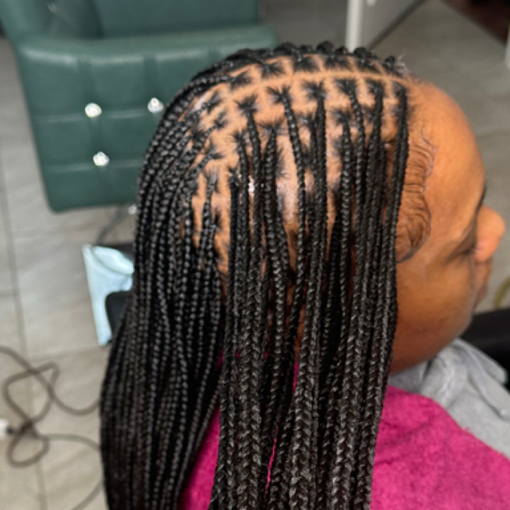 SMALL KNOTLESS BRAIDS at Quin's Hair Braiding in Upper Marlboro, MD