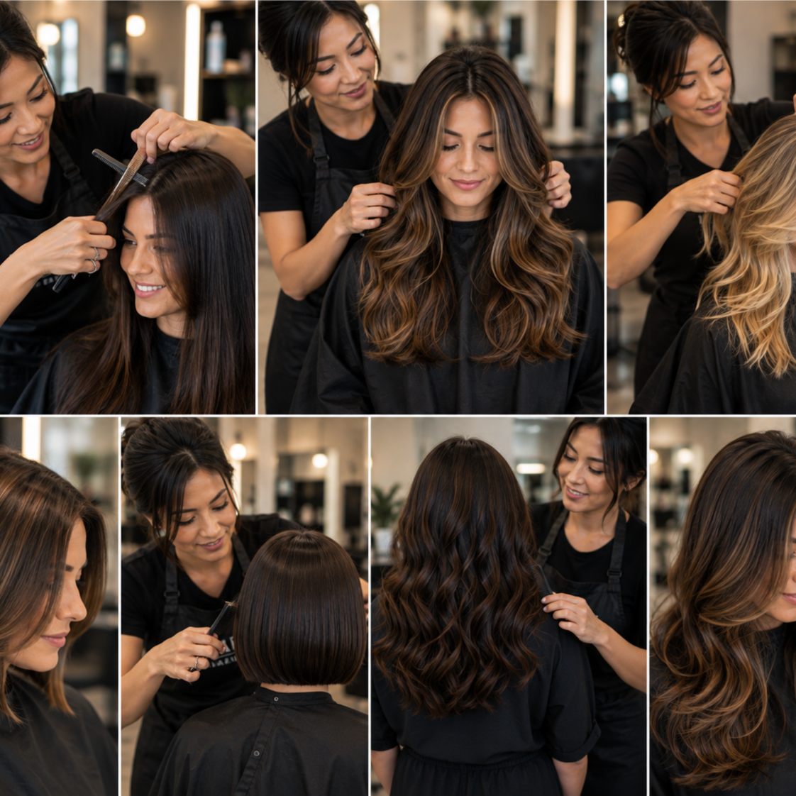 Women’s Haircut at HairBar Salon BarberShop in Cross Roads, TX