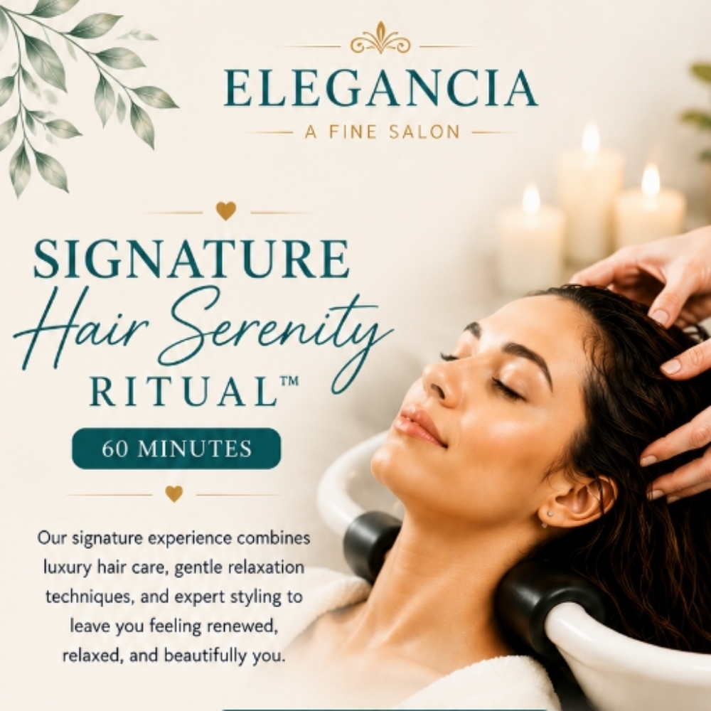 Signature Hair Serenity Ritual at Elegancia A Fine Salon in Clovis, CA