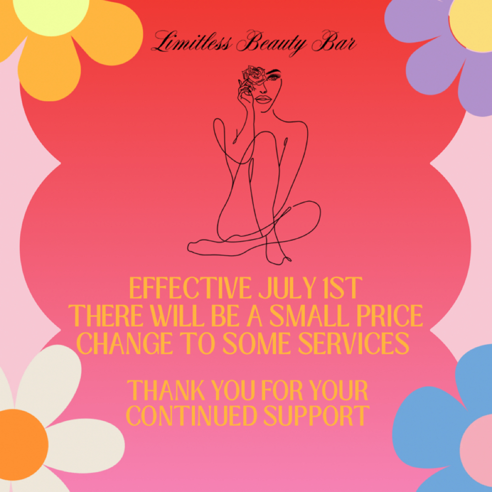 Announcement ‼️ at Limitless Beauty Bar LLC in Fernandina Beach, FL